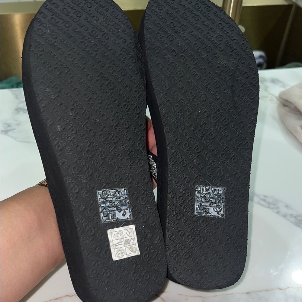 Skechers Black Rhinestone Sandals - Picture 5 of 5